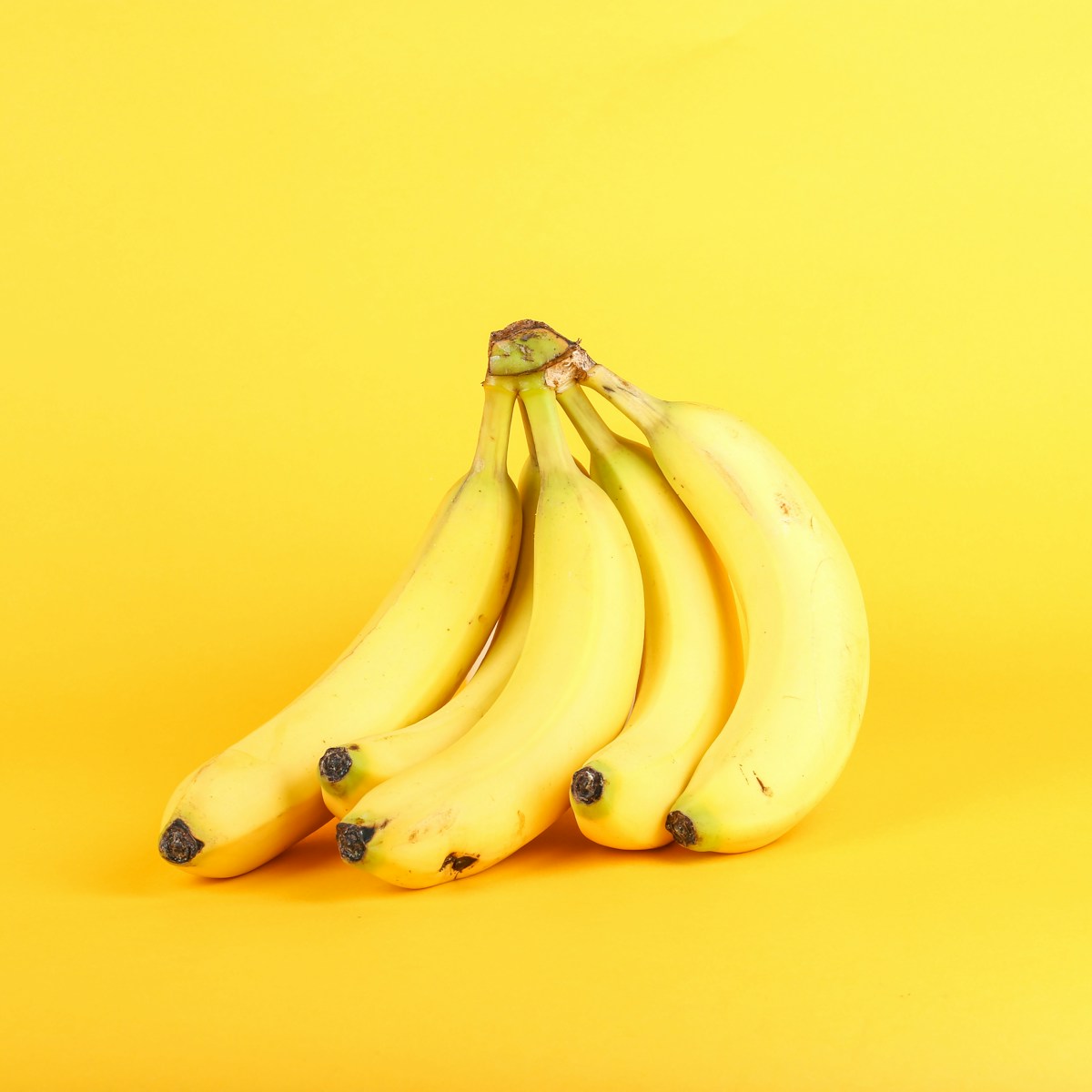 Ripe yellow bananas in tropical setting