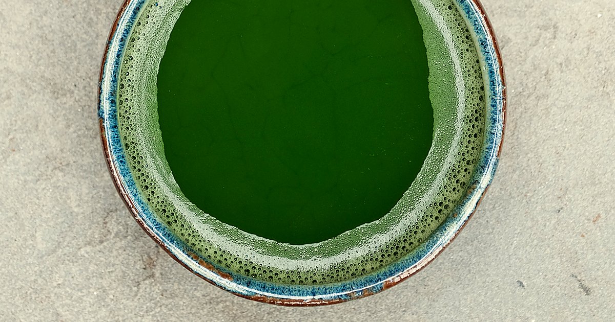Editorial still life of matcha with related pantry items
