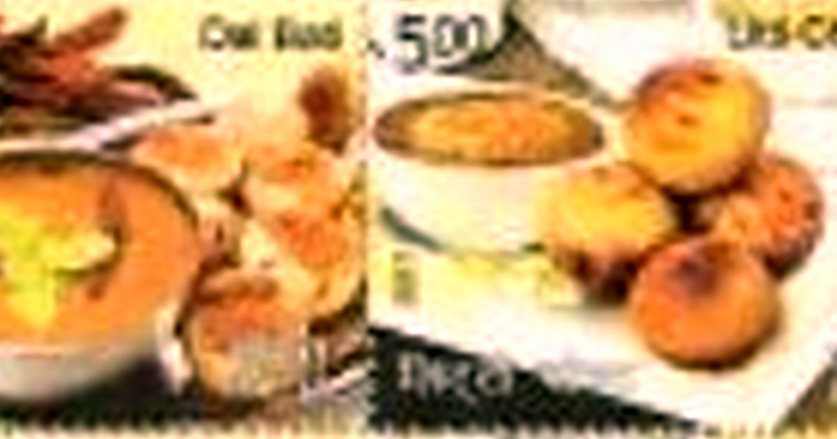 Close view of curry prepared for serving on a simple table