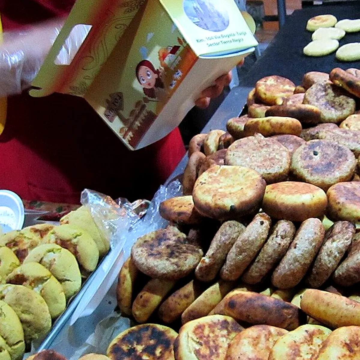 Step 2 for Arepas, showing the ingredients and preparation at this stage