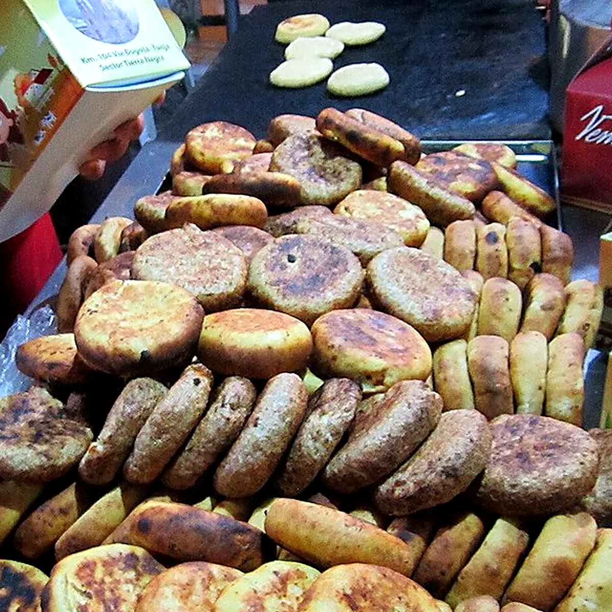 Step 3 for Arepas, showing the ingredients and preparation at this stage