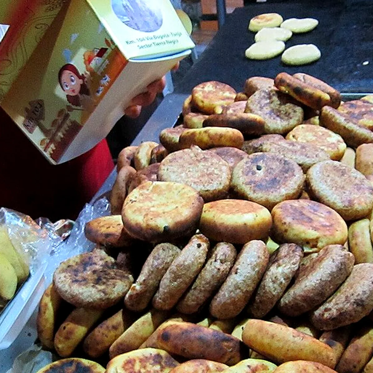 Step 4 for Arepas, showing the ingredients and preparation at this stage