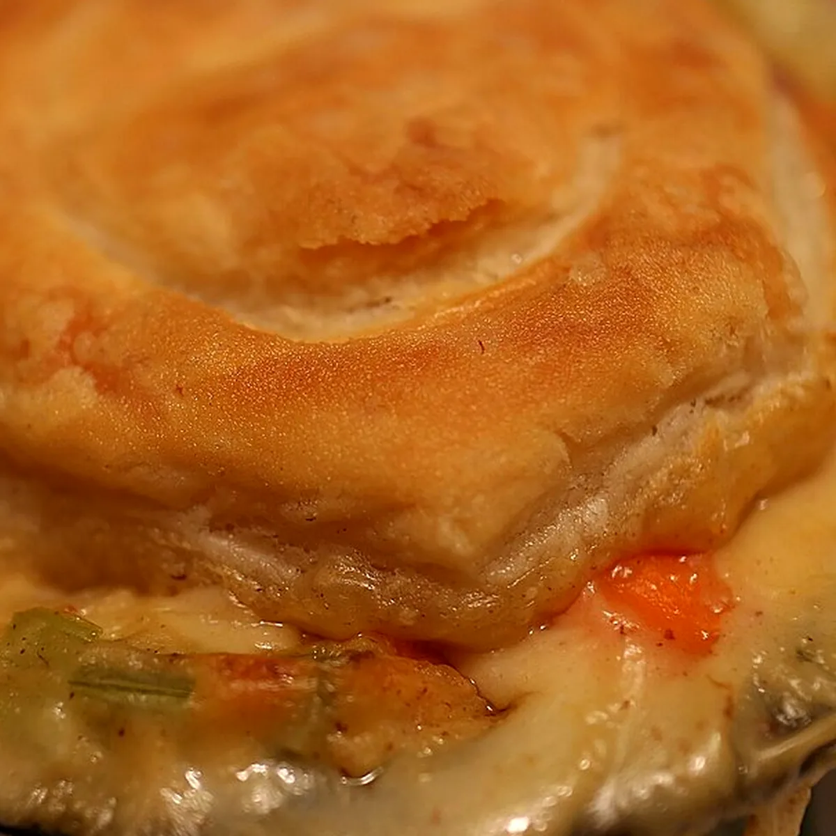 Step 14 for Easy Chicken Pot Pie, showing the ingredients and preparation at this stage