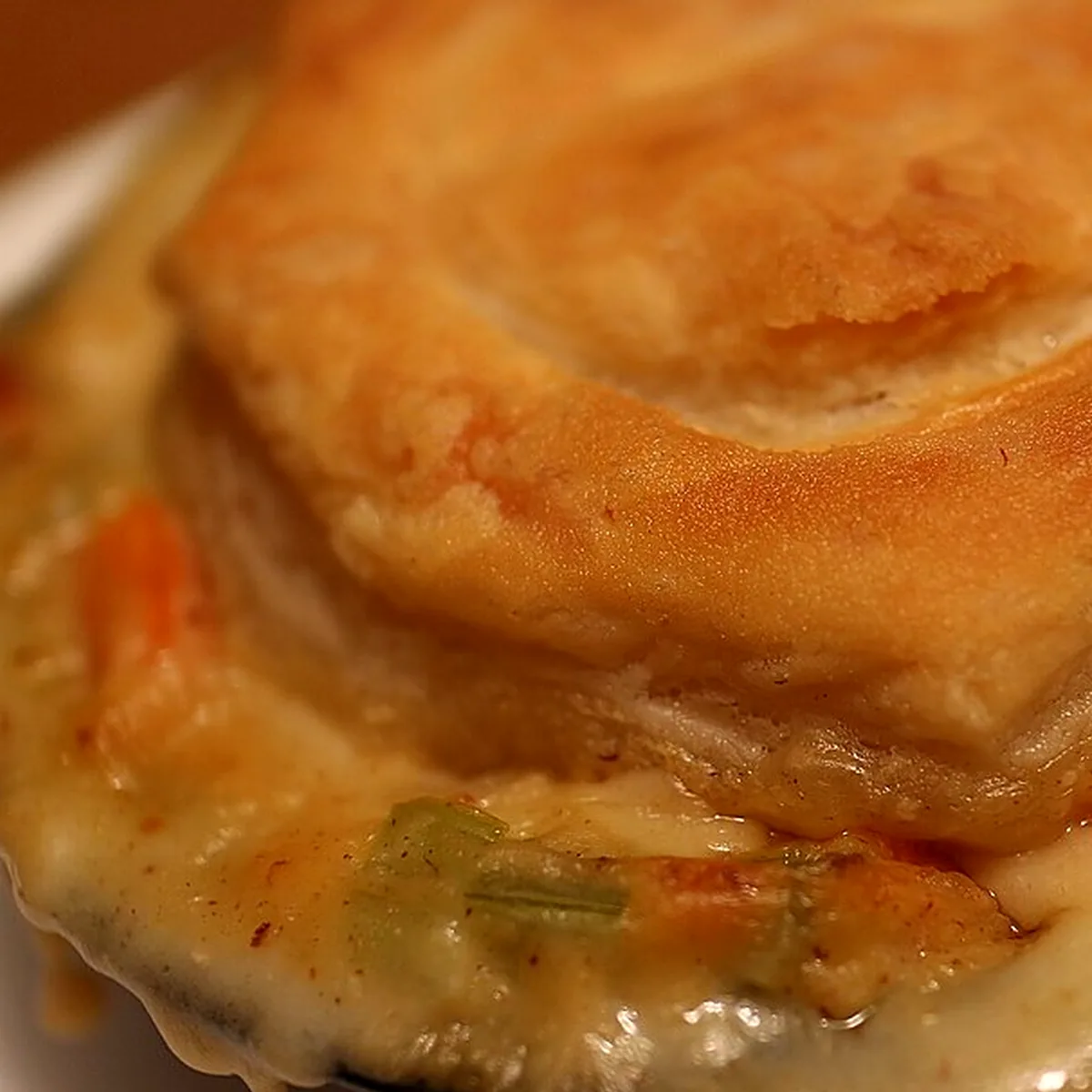 Step 2 for Easy Chicken Pot Pie, showing the ingredients and preparation at this stage