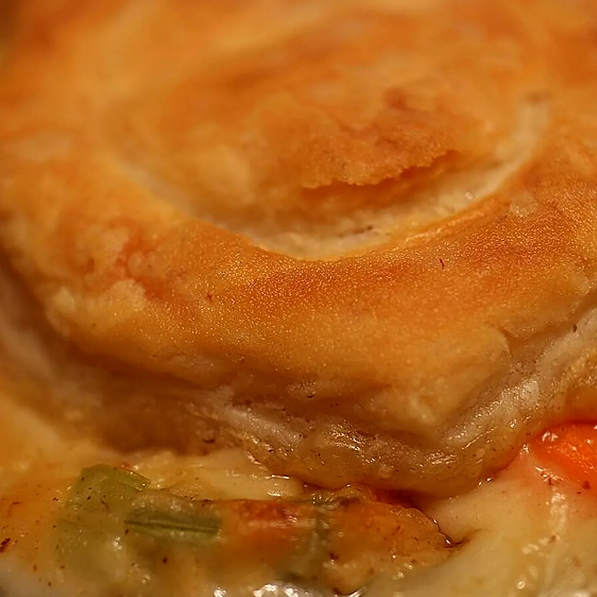 Step 4 for Easy Chicken Pot Pie, showing the ingredients and preparation at this stage