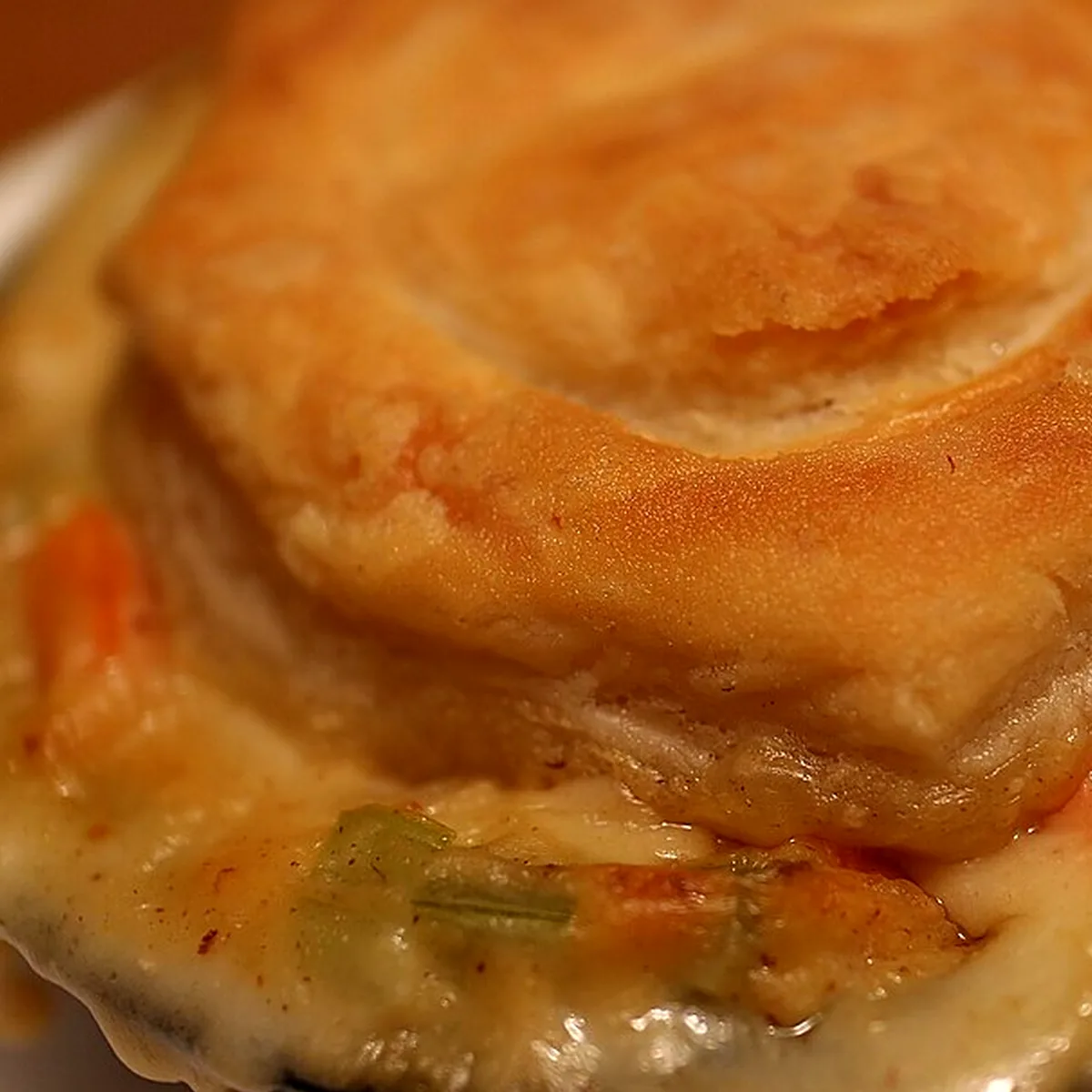 Step 6 for Easy Chicken Pot Pie, showing the ingredients and preparation at this stage