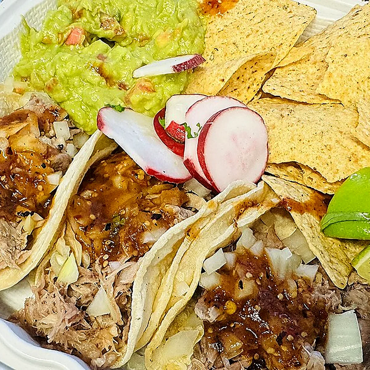 Step 1 for Guacamole, showing the ingredients and preparation at this stage