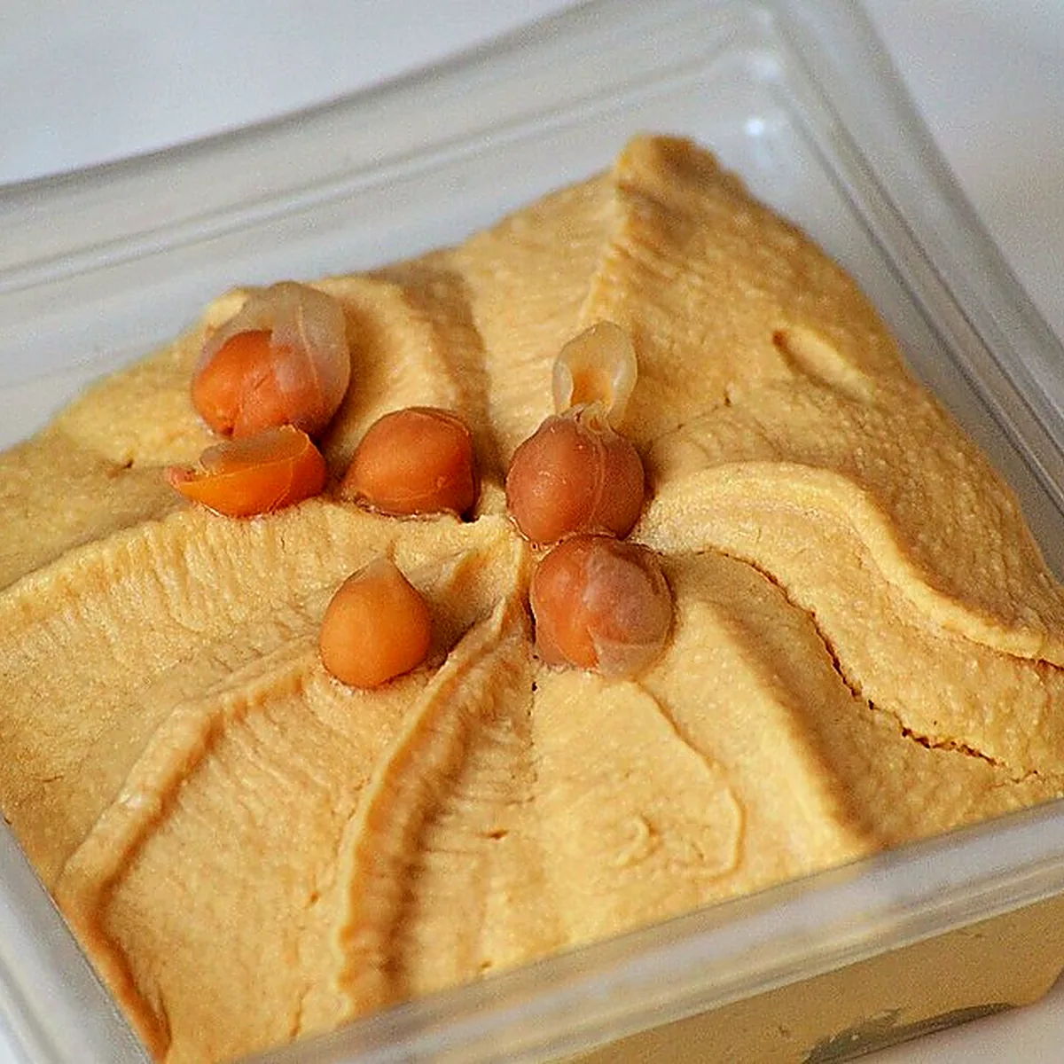 Step 1 for Classic Hummus, showing the ingredients and preparation at this stage