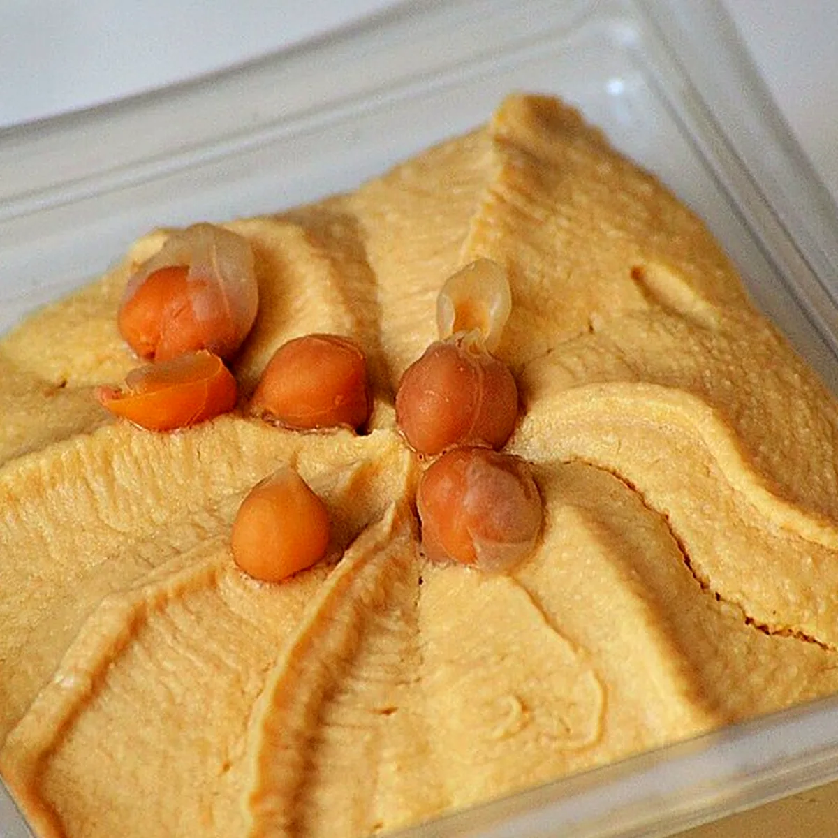 Step 4 for Classic Hummus, showing the ingredients and preparation at this stage