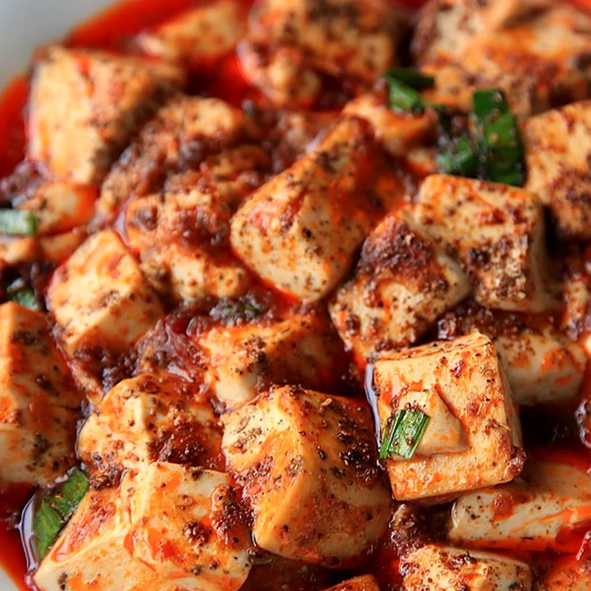 Brine for Mapo Tofu, showing the ingredients and preparation at this stage