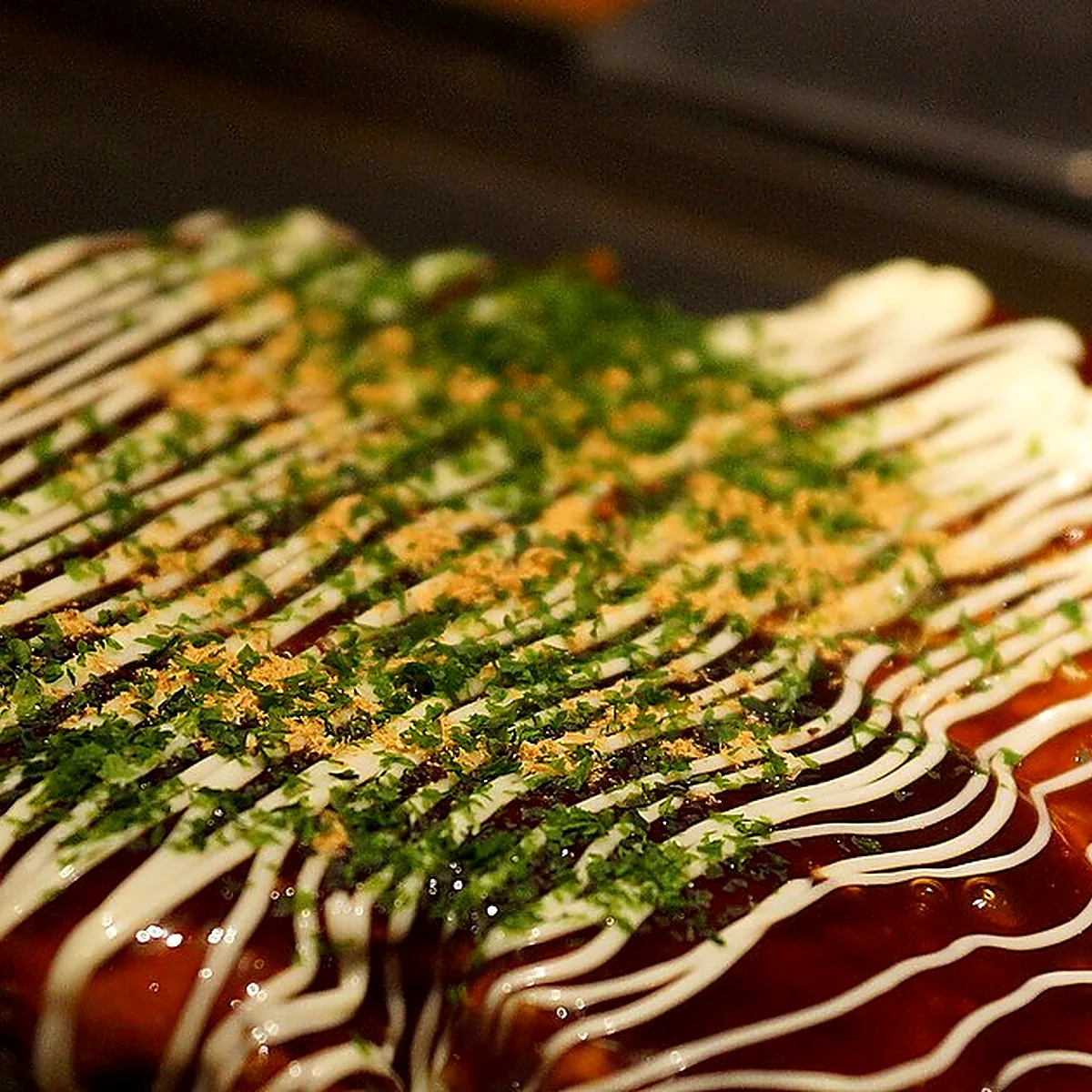 Step 1 for Okonomiyaki, showing the ingredients and preparation at this stage