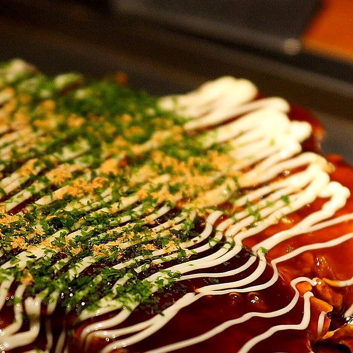 Step 3 for Okonomiyaki, showing the ingredients and preparation at this stage