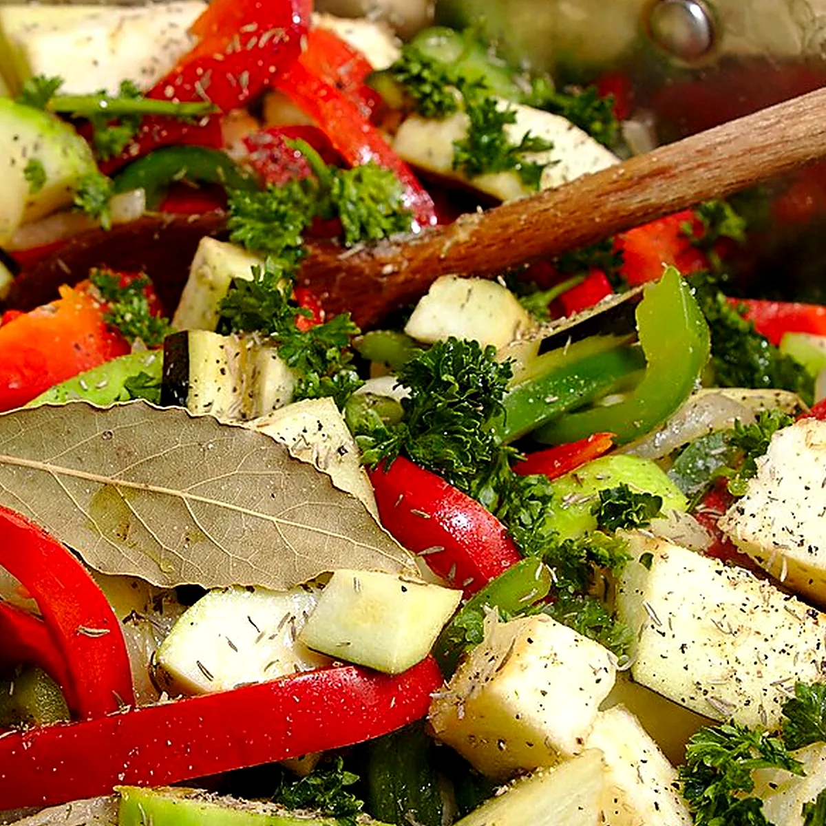 Step 3 for Ratatouille, showing the ingredients and preparation at this stage
