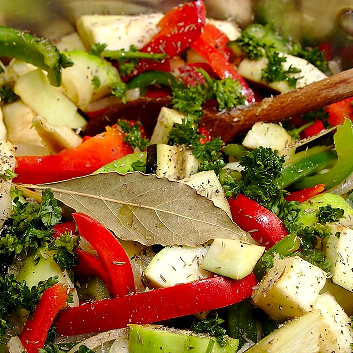 Step 5 for Ratatouille, showing the ingredients and preparation at this stage