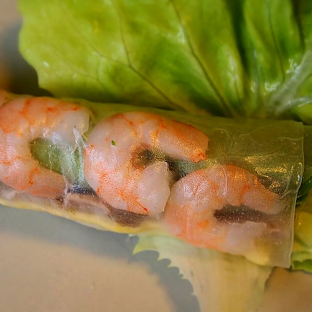 Step 3 for Summer Rolls, showing the ingredients and preparation at this stage
