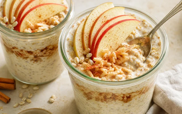 Apple-Cinnamon Overnight Oats, styled to show the recipe's intended texture, color, and serving presentation