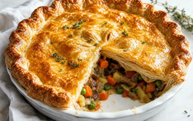 Beef-Tallow Pie Crust, styled to show the recipe's intended texture, color, and serving presentation