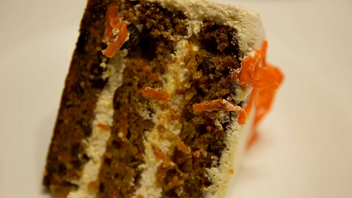 Carrot Cake as served, showing the finished dish