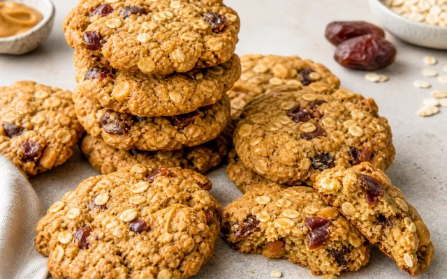 Chickpea Oat Breakfast Cookies, styled to show the recipe's intended texture, color, and serving presentation