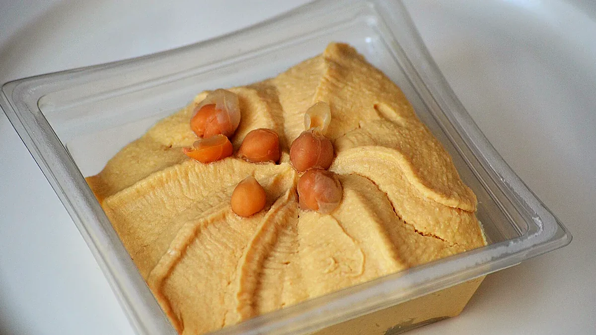 Classic Hummus as served, showing the finished dish