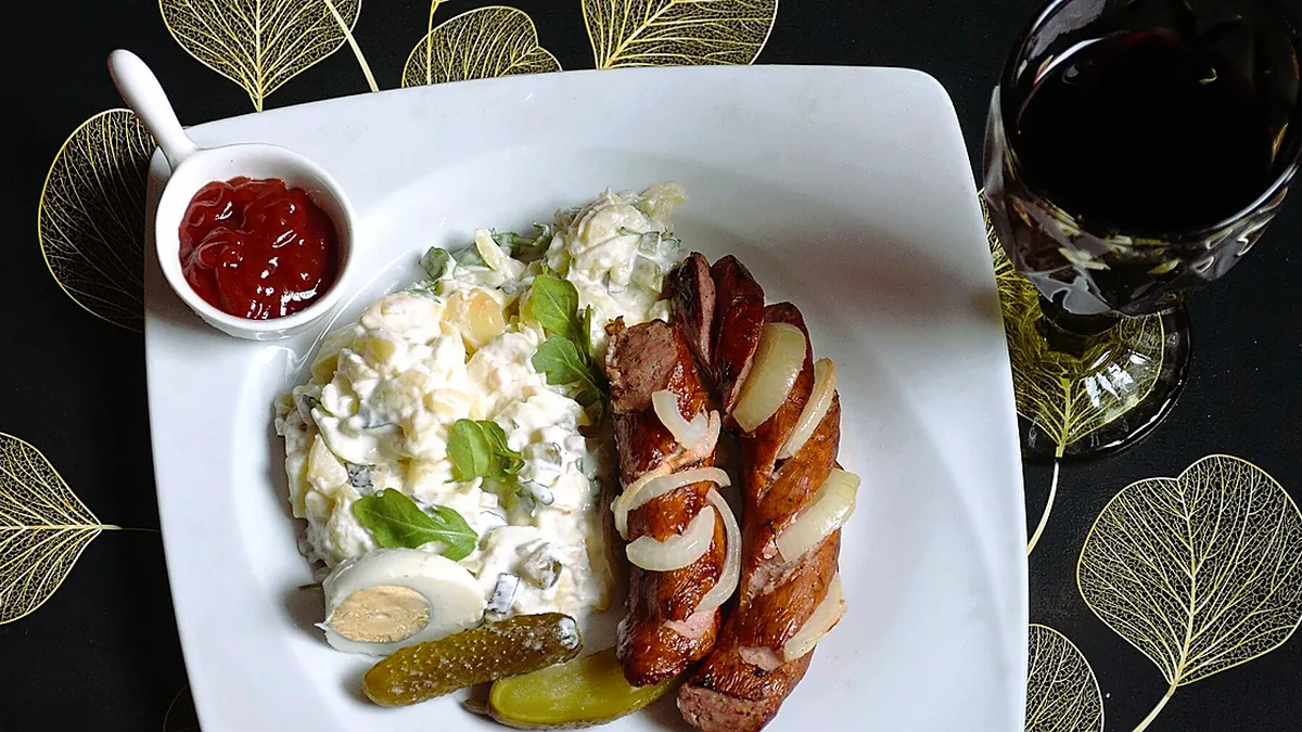 Potato Salad as served, showing the finished dish