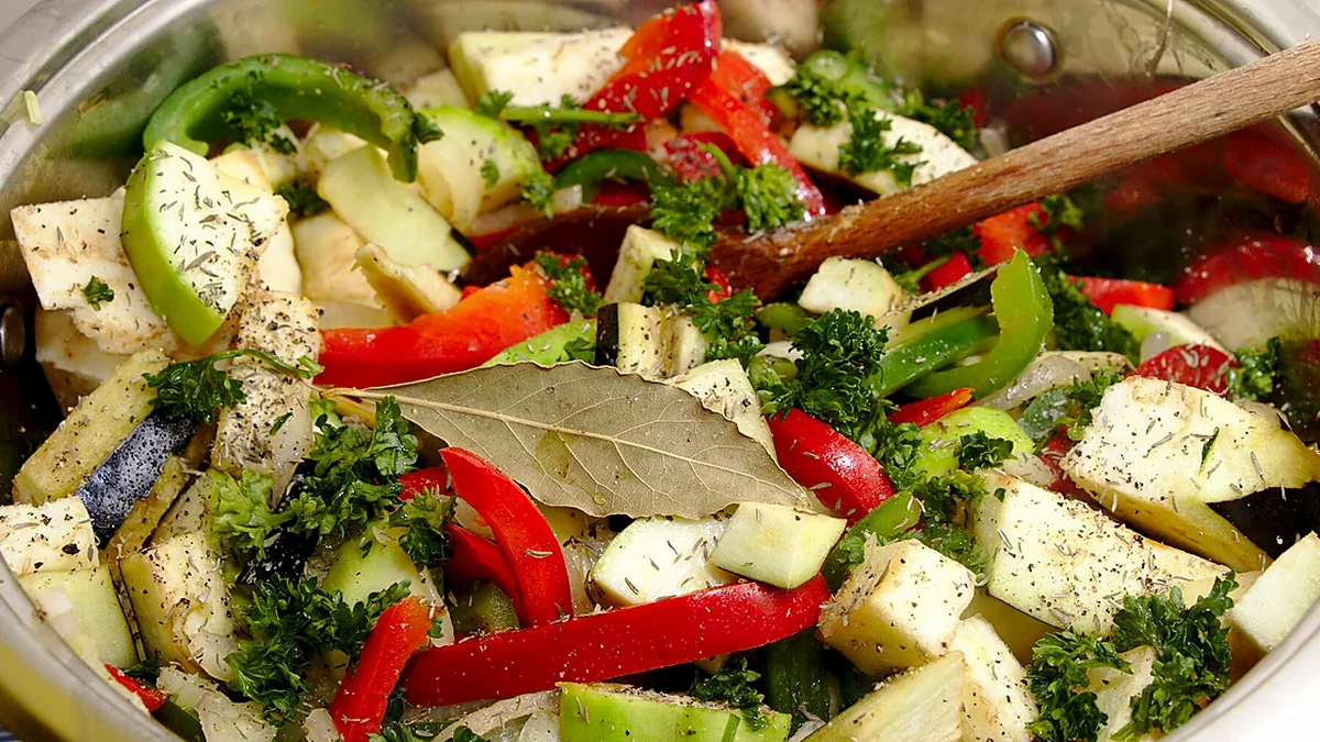 Ratatouille as served, showing the finished dish
