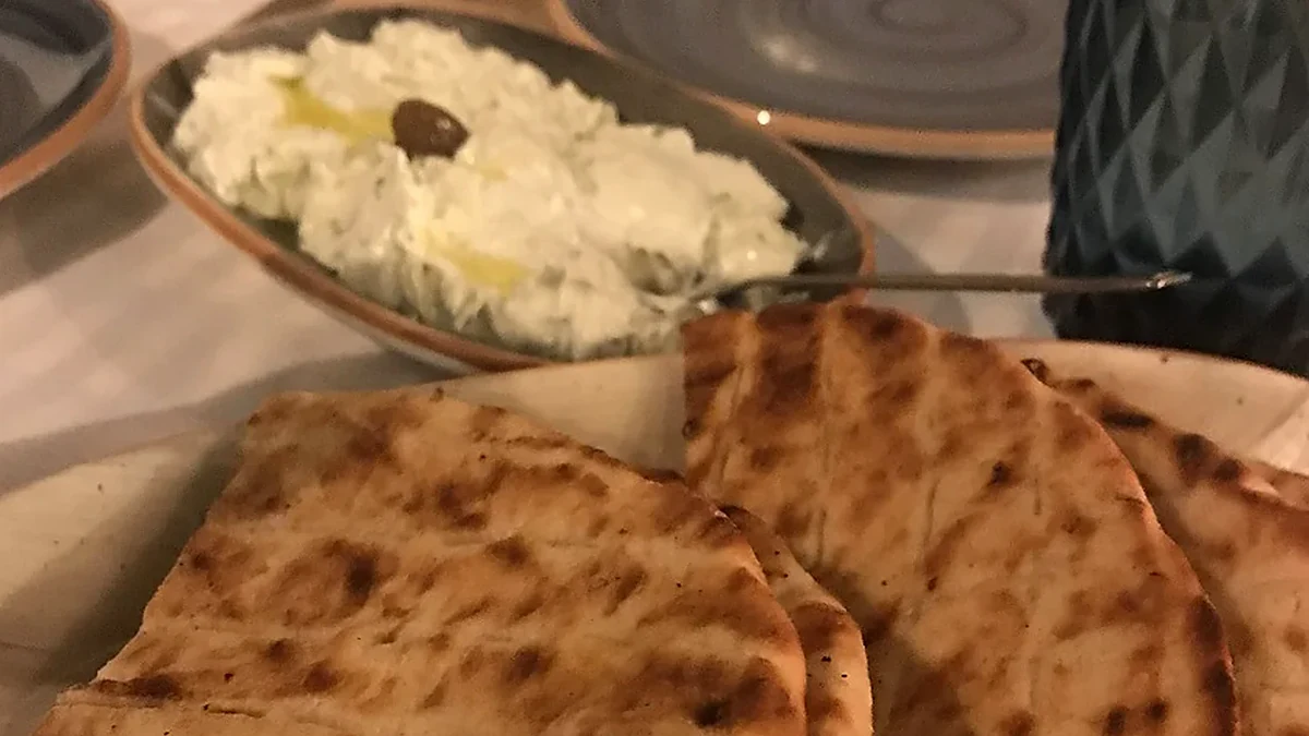 Tzatziki as served, showing the finished dish