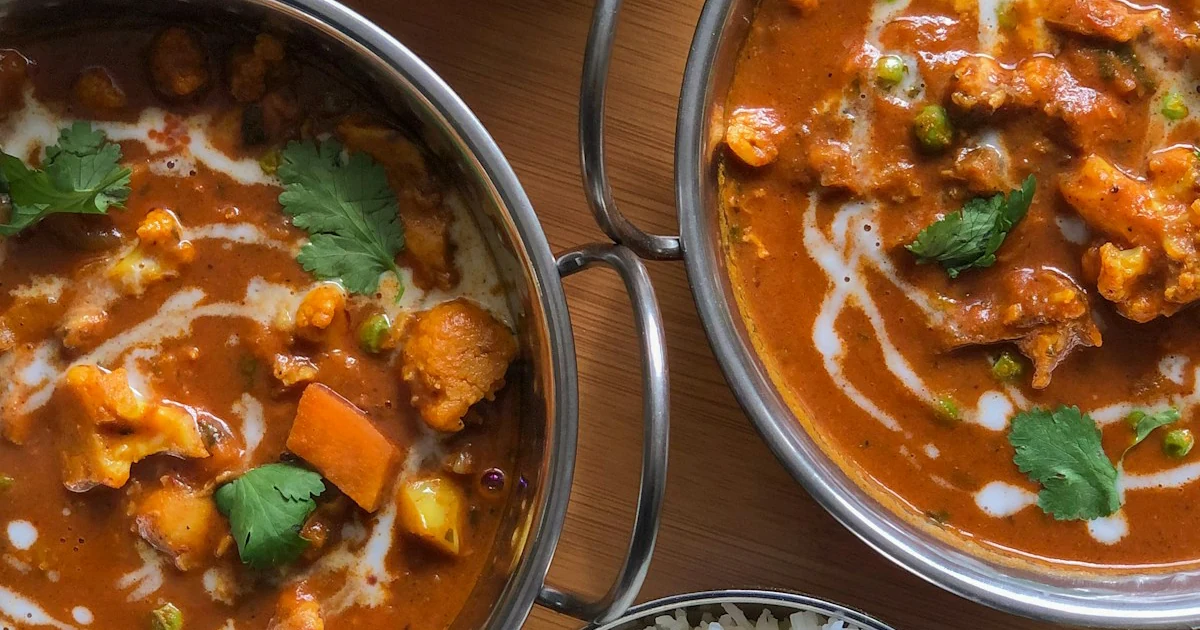 Rich golden curry with aromatic spices