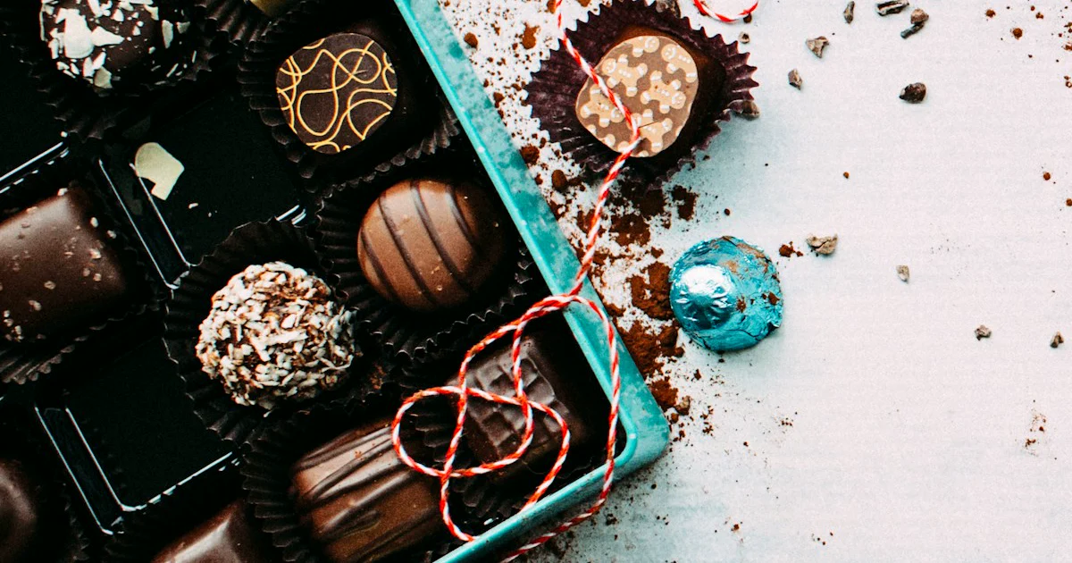 Dark chocolate bars at different cacao percentages beside chips, couverture pieces, and natural and Dutch cocoa powders